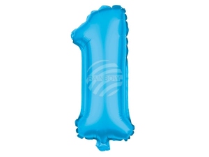 Foil balloon helium balloon turquoise number 1