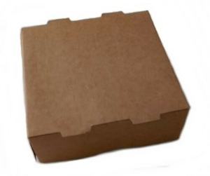 Pudelko na przekaski/frytki brazowe 13x13x5cm 100 sztuk