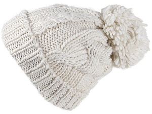 Knitted cap Long Beanie Slouch with bobble Model 131