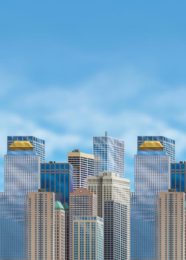 Dekoracja na sciane Scene Setter Superman Sky City