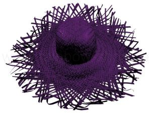 Straw hat Beach hat purple