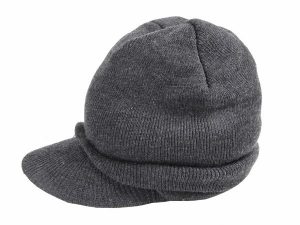 Knitted Hat with Screen Visor Beanie Model 41c