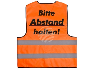 Safety vest orange with print model WW-14a