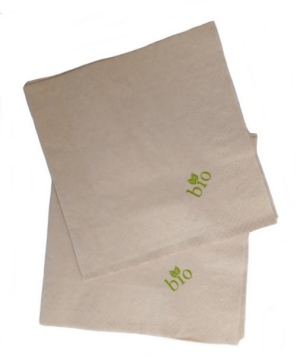 Servietten Papier braun 24x24cm Druck BIO 1500 Stck