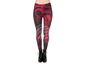 Ladies motive Leggings Design Roses color black