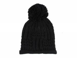 Knitted Hat with bobble Model 44a