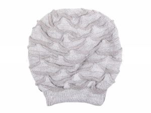 Knitted Hat with pattern Model 35gray