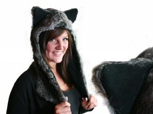 Hat Faux Fur with ears Model 03