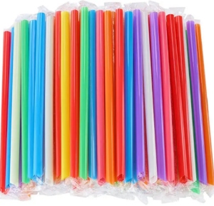 Bubble Tea straws Reusable 12x230mm colormix wrapped