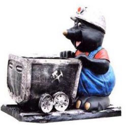 Kret z wagonem kopalni K115C