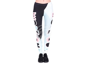 Ladies motive Leggings Design Lettering Working