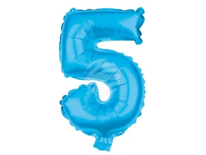 Foil balloon helium balloon turquoise number 5