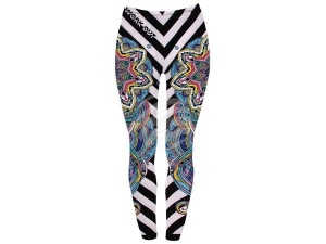 Ladies motive Leggings Stripe, multicolor mandala
