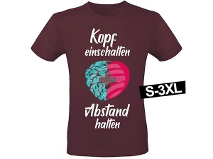 Motiv T-Shirt weinrot Modell Shirt-004b