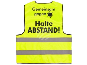 Safety vest yellow with print model WW-15