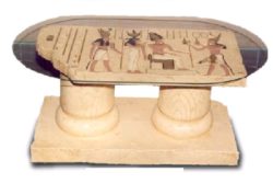 Glass table Egyptian light brown 45 cm