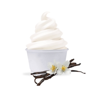 Helado suave de vainilla Bourbon en polvo