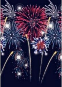 Deko window blind scene setter New Year\'s Eve fireworks