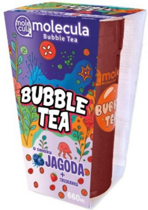 Bubble Tea dla Dwojga ToGo Jagoda + Truskawka, 2 slomki