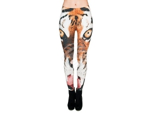Ladies motive Leggings Design Tiger color white