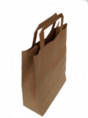 Torba papierowa mocna brazowa 220+110x280mm 250 sztuk