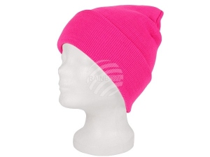 Long Beanie Slouch Design Strickmtze pink
