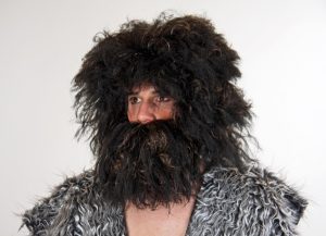 Mustache Stone Age man / robber