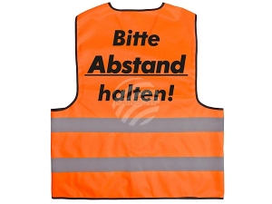 Safety vest orange with print model WW-15a