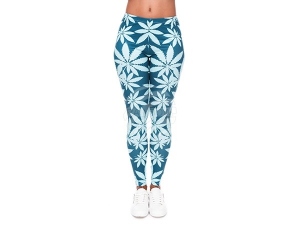 Ladies motive Leggings Hemp petrol mint