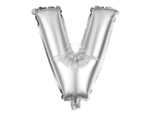 Foil balloon helium balloon silver Letter V
