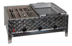 Gas grill combination grill roaster 12 kW 50/50