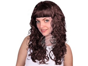 Wig curly brown