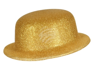Melon hat glittering gold