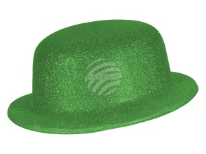 Melon hat glittering green