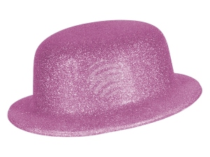 Melon hat glittering pink