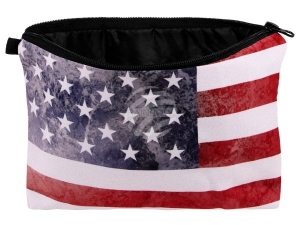 Cosmetic bag with motive USA