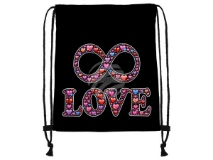 Gym bag Gymsac Design black Infinite Love multicolor