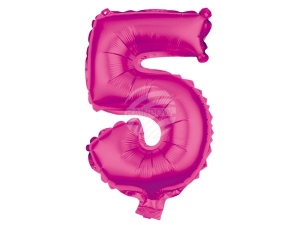 Foil balloon helium balloon pink number 5