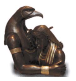 Egipski z orlem popiersie 32 cm