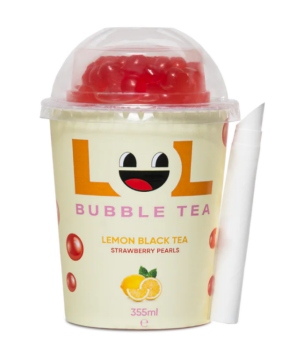 LOL Bubble Tea To Go Cytrynowa czarna herbata - Truskawkowe Perl