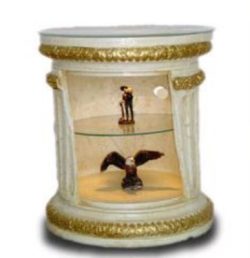 Egipski wizytowka kolumnie bialy 68 cm