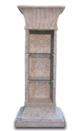 Column showcase with lamp light colored 101 cm