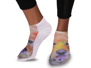 Motiv-Socken Hund Multicolor