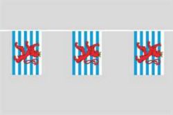 Lancuch flag Luksemburg z herbem