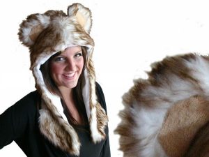 Hat Faux Fur with ears Model 01