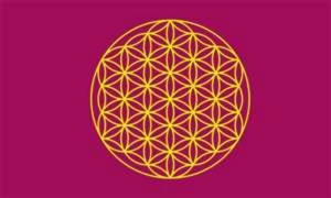 Flag Flower of life purple