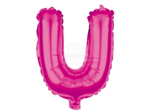 Foil balloon helium balloon pink Letter U
