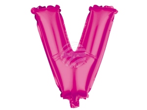 Foil balloon helium balloon pink Letter V