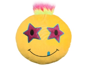Punk Emoticon Pillows Stars on both eyes yellow