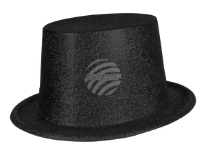 Cylinder hat glittering black